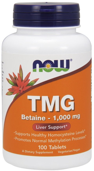 Now Foods TMG Trimethylglycine 1000mg Supports Liver Detoxification100 tabs
