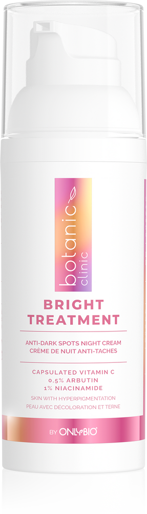 OnlyBio Botanic Clinic Bright Treatment Krem do Twarzy na Noc dla Skóry z Przebarwieniami 50ml