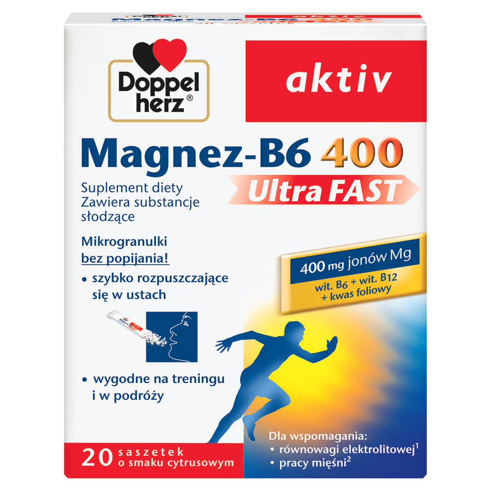 Doppelherz Aktiv Magnesium-B6 400 UltraFast Electrolyte Balance 20 Sachets