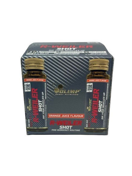 Olimp Nutrition R-Weiler Shot Pre-workout in a Liquid for Energy and Focus Orange Flavour 9 x 60 ml