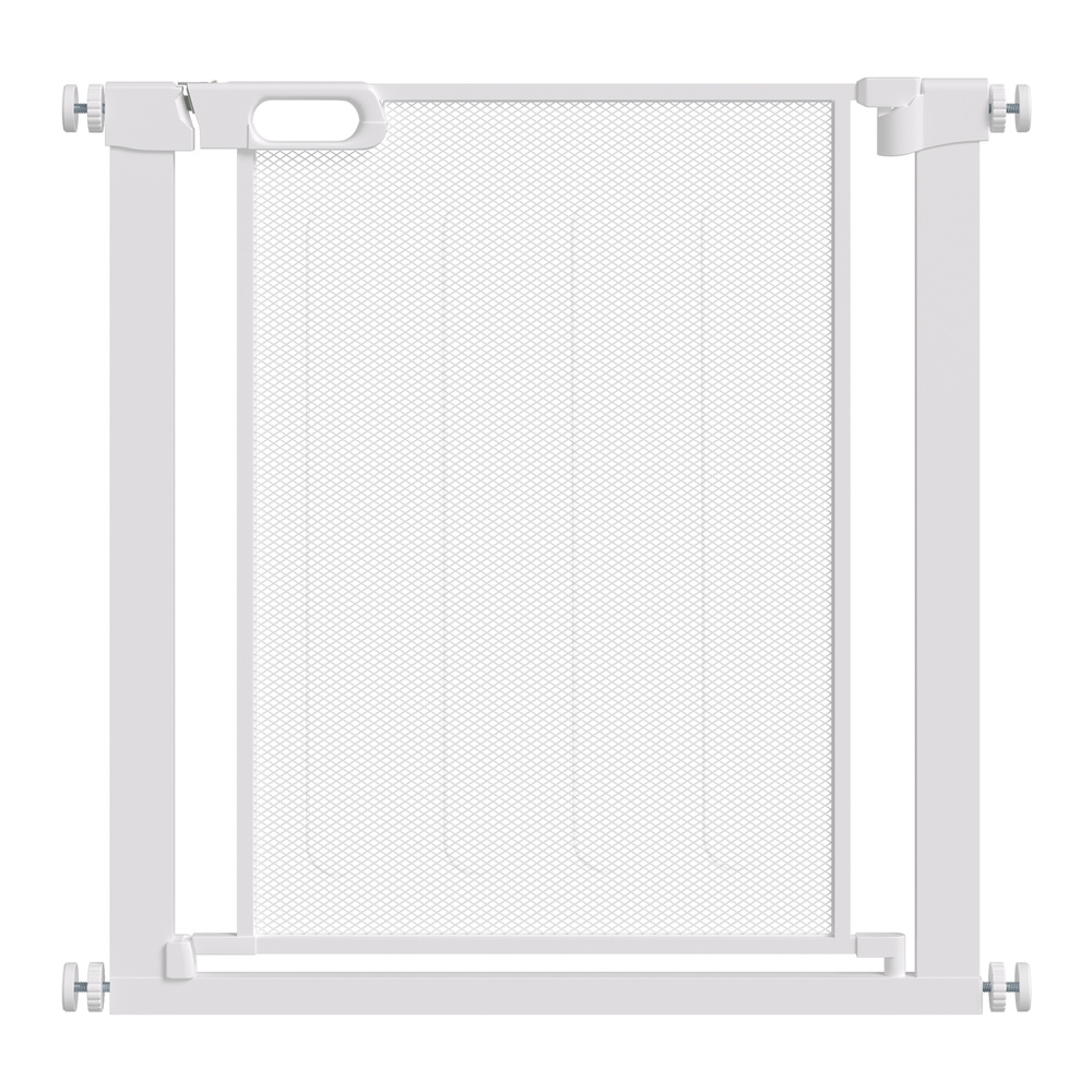 PawHut Pet Safety Gate, for Doorways, Staircases, Hallways, with 75-82cm Adjustable Width - White
