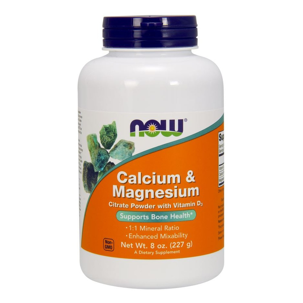Calcium & Magnesium, Citrate Powder with Vitamin D3 - 227g