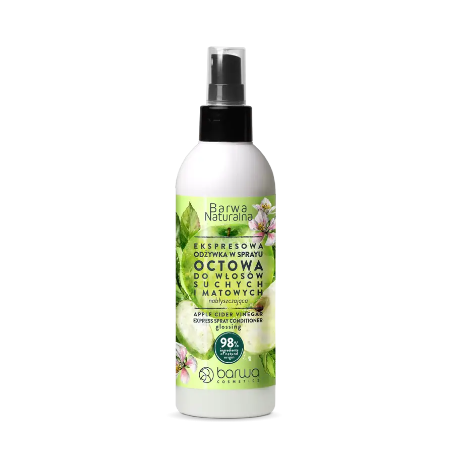 Barwa Naturalna Odżywka Octowa Ekspresowa w Sprayu dla Włosów Suchych i Matowych 200ml 
