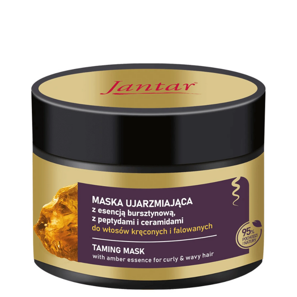 Jantar Ujarzmiająca Maska z Esencją Bursztynową Peptydami i Ceramidami i Olejem Makadamia dla Włosów Kręconych 200ml