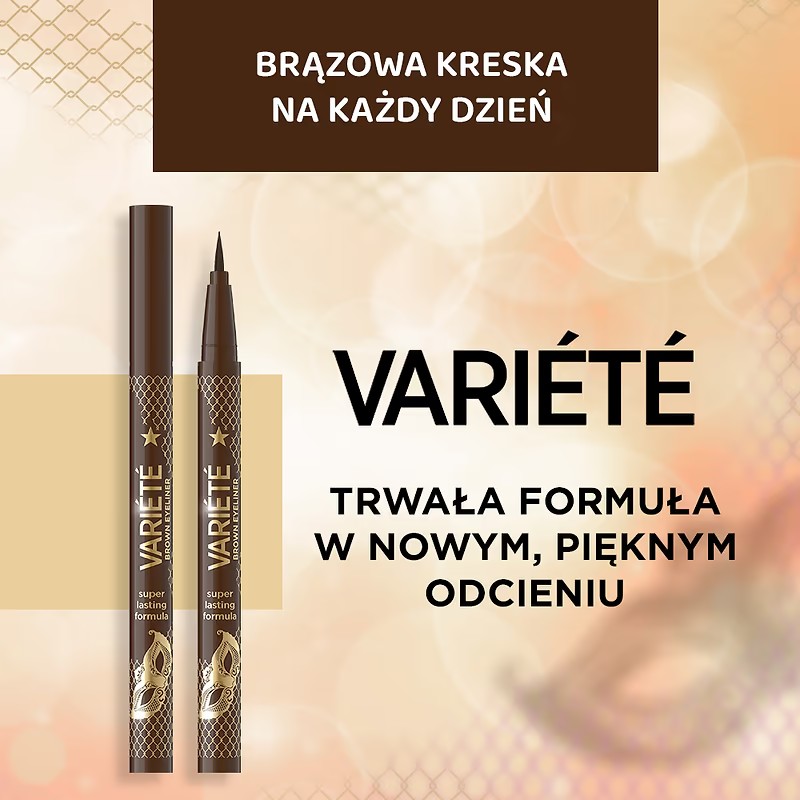 Eveline Variete Precise Eyeliner Pen Intense Brown 4ml