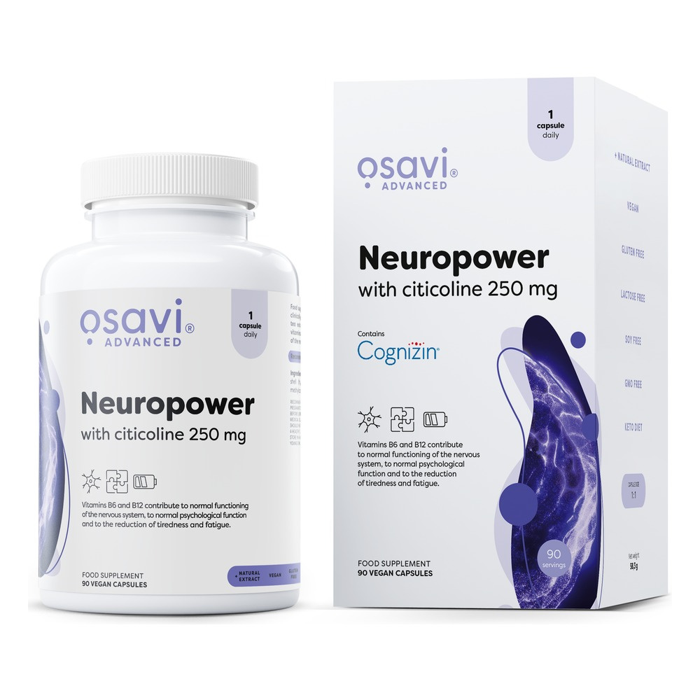 Osavi Neuropower with Citicoline 250mg for Cognitive Function Support 90 Vegan Caps