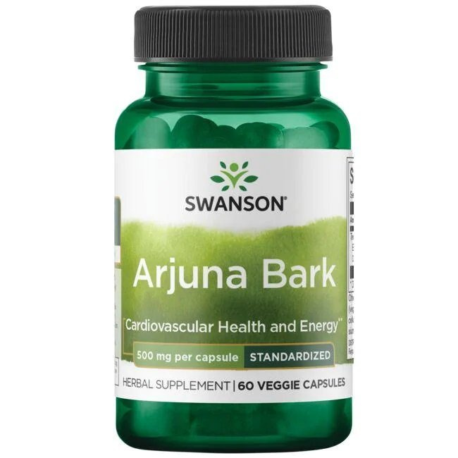 Swanson Arjuna Bark 500mg Wspomaga Układ Krążęnia 60 Kapsułek