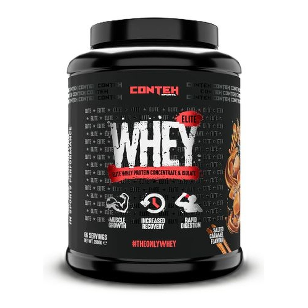 Conteh Sports Whey Elite Whey Protein Blend, Salted Caramel 1980g