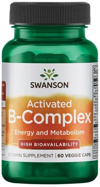 Swanson Activated B-Complex Wspiera Zdrowie Organizmu 60 Kapsułek