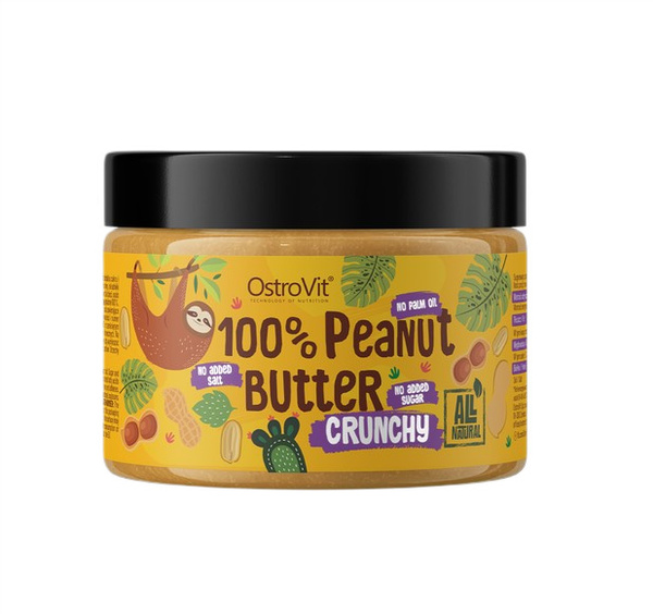 OstroVit 100% Peanut Butter, Crunchy - 500g
