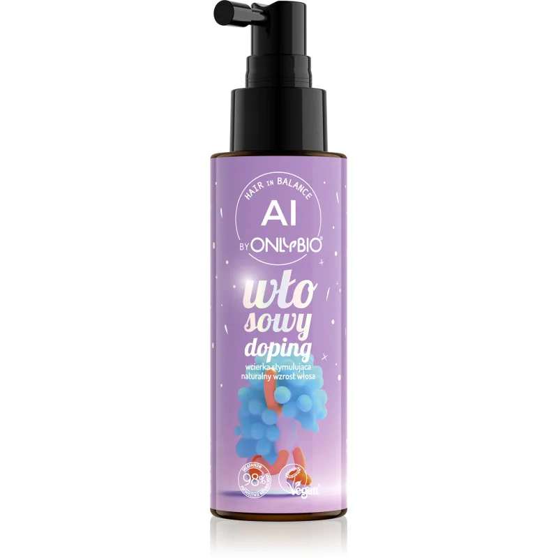 OnlyBio Hair in Balance AI Włosowy Doping Wcierka Stymulująca Naturalny Wzrost Włosa 100ml