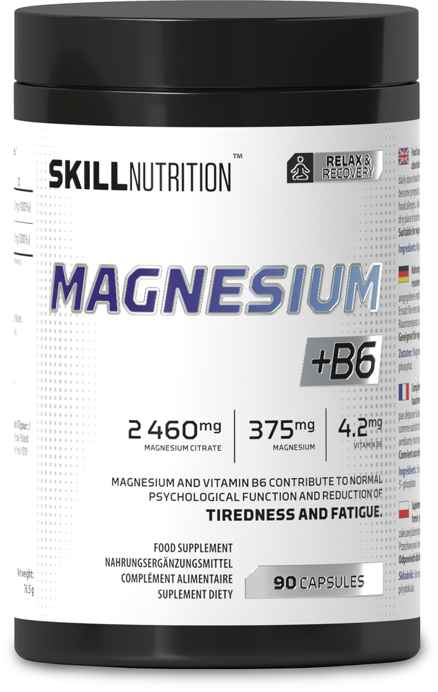 Skill Nutrition Magnesium B6 90 Capsules for Muscle and Nervous System Support