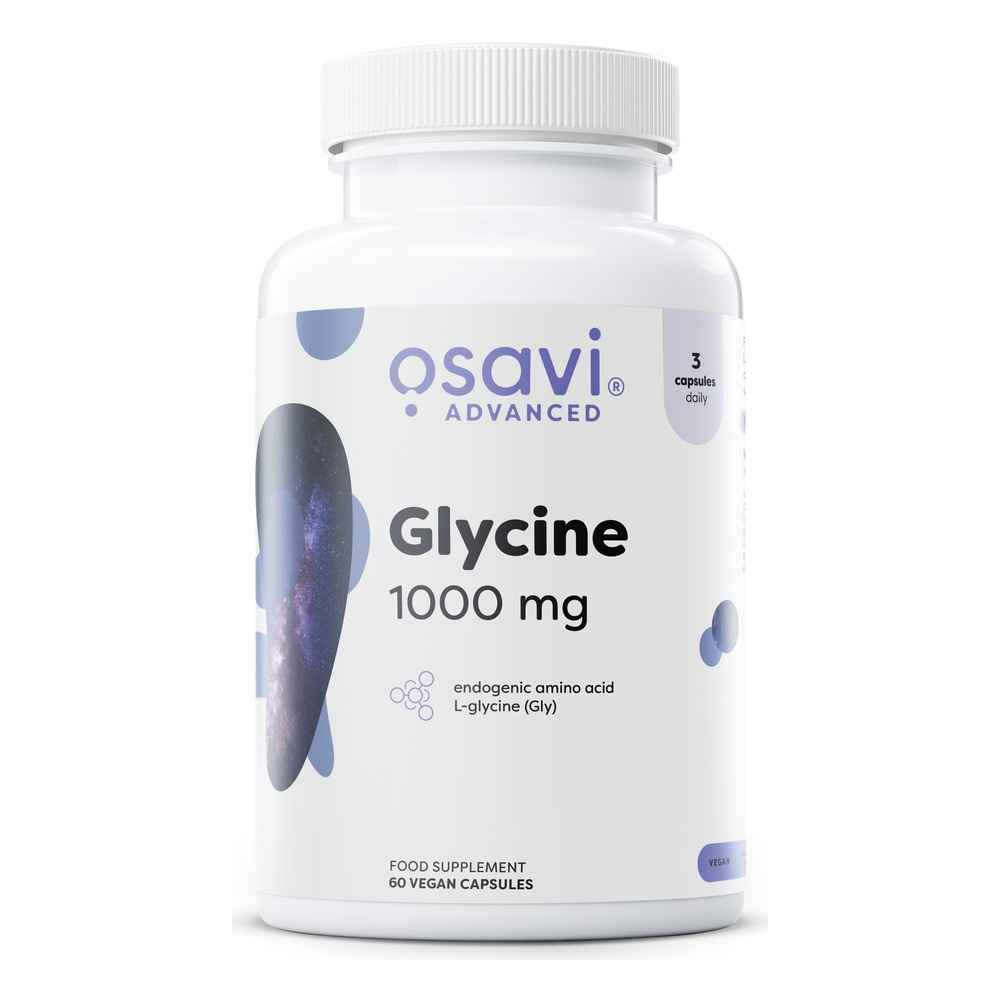 Osavi Glicyna 1000mg Suplement w Wegańskich Kapsułkach na Wsparcie Układu Nerwowego 60 Kapsułek