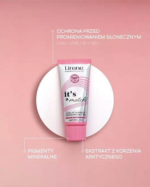 Lirene It's a Match! Mineral Foundation Matching SPF15 No. 002 Natural 30ml
