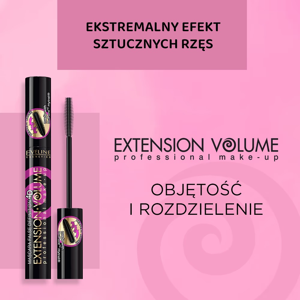 Eveline Extension Volume False Definition 4D Thickening and Separating Mascara Black 10ml