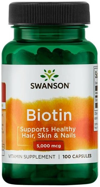 Swanson Biotin 5000mcg 100 Kapsułek
