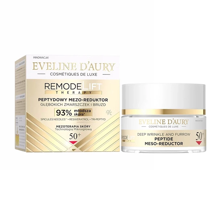 Eveline d'Aury Remodelift Therapy Peptydowy Mezo-Reduktor Głębokich Zmarszczek i Bruzd 50+ 50ml