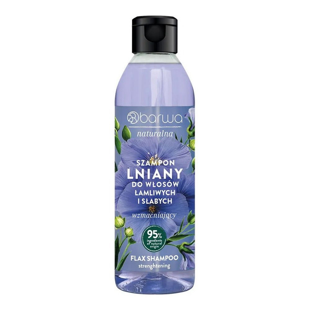 Barwa Naturalna Wzmacniający Szampon Lniany dla Włosów Łamliwych i Słabych 300ml