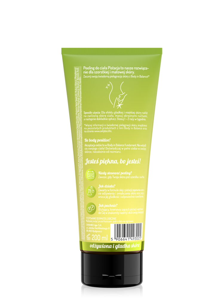 OnlyBio Body in Balance Nourishing Body Scrub for Rough Skin Pistachio 200ml