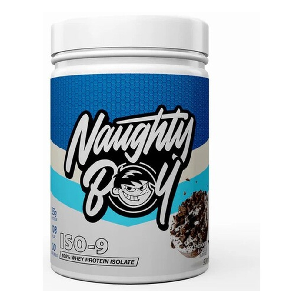 Naughty Boy Iso-9 Cookies and Cream Izolat Białka Serwatkowego na Wsparcie Mięśni 900g