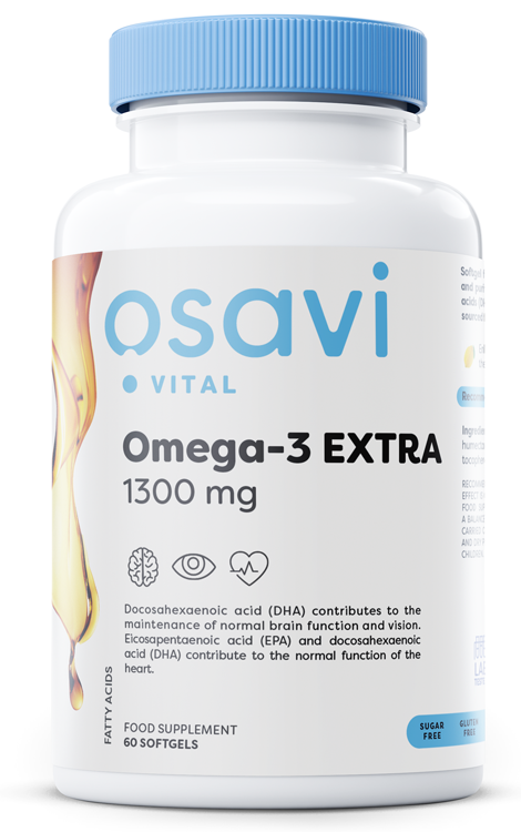 Osavi Omega-3 Extra 1300mg 60 softgels for brain health