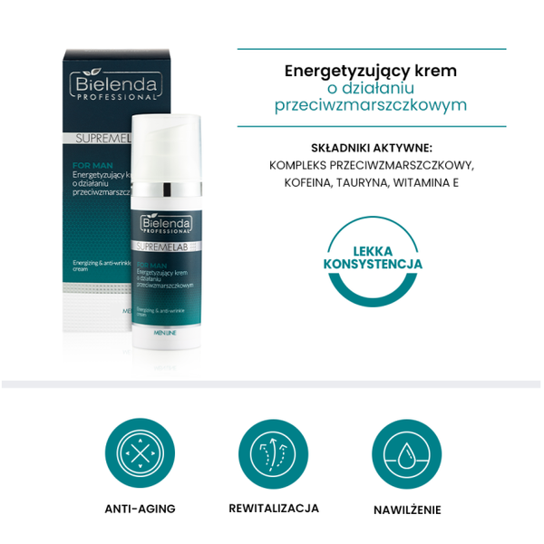 Bielenda SupremeLab Men Line Energizing Cream with Anti-Wrinkle Effect 50ml