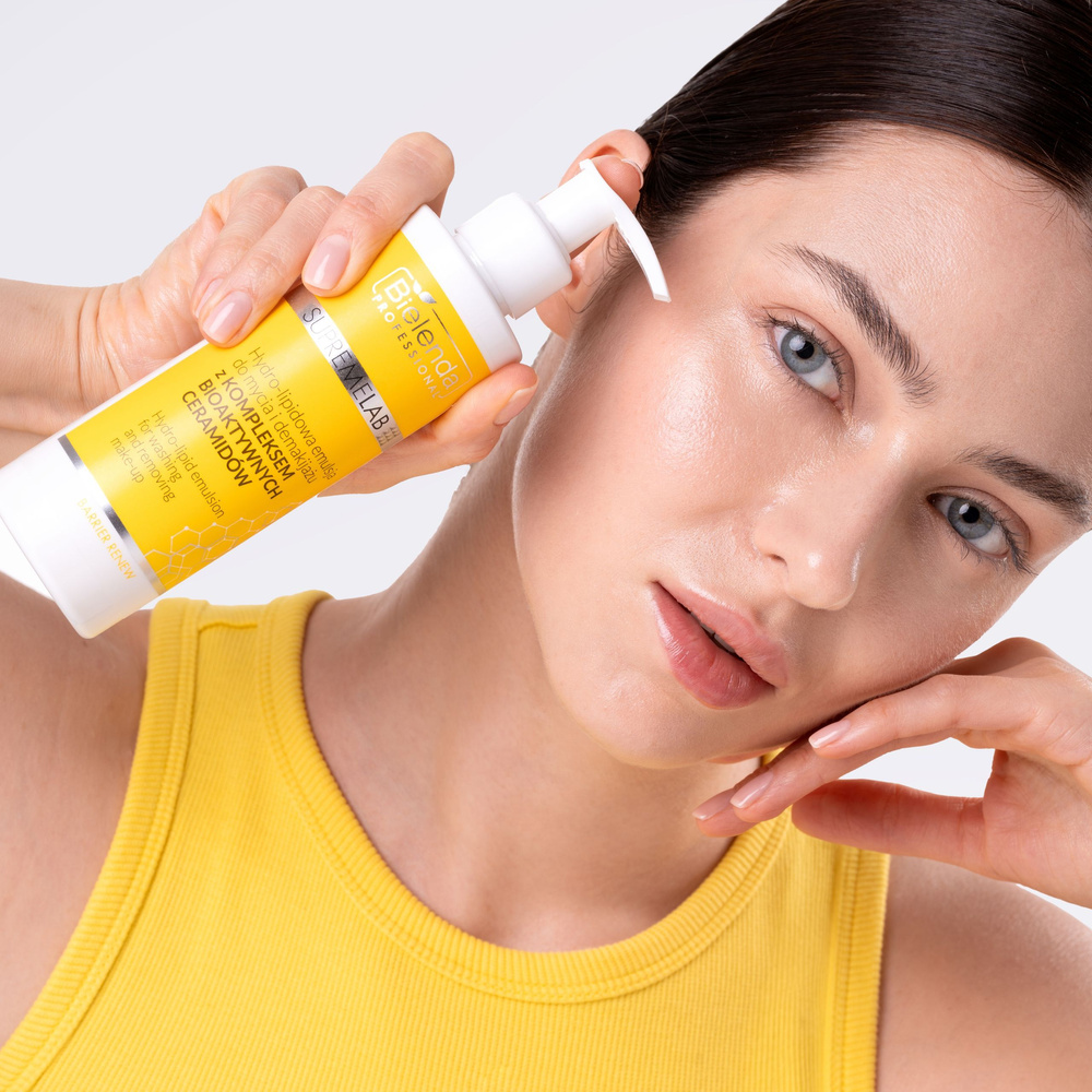 Bielenda Professional Supremelab Barrier Renew Hydro - Lipidowa Emulsja do Mycia i Demakijażu z Kompleksem Bioaktywnych Ceramidów dla Skóry Szorstkiej Atopowej 200ml