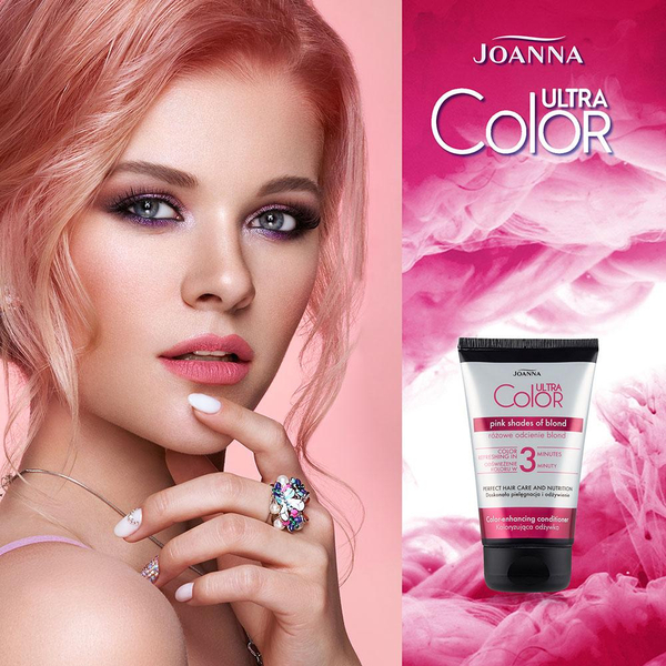 Joanna Ultra Color 3 Minute Coloring Conditioner Pink Shades Blonde 100g