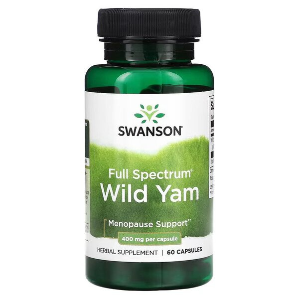 Swanson Full Spectrum Wild Yam 400mg Pochrzyn Włochaty 60 Kapsułek