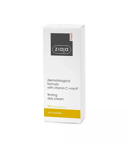 Ziaja Med Wrinkle Prevention Treatment with Vitamin C Firming Face Cream 30+ SPF6 for Day 50ml