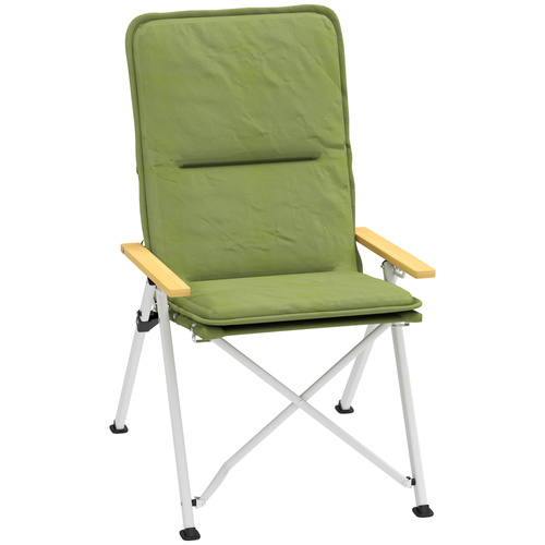 Outsunny Portable Padded Camping Chair, with Bag - Green
