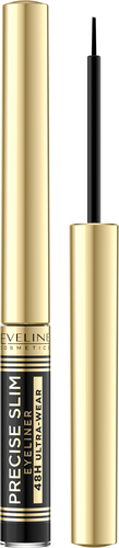 Eveline Precise Slim Ultra-Precise Eye Liner Long-Lasting Effect 48H Vinyl Black 2ml
