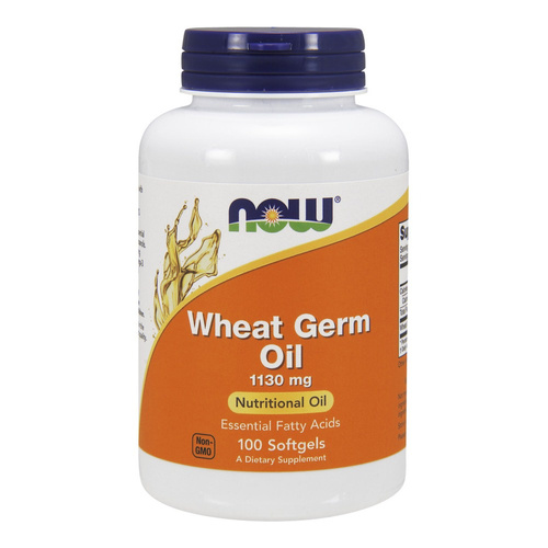 Now Foods Wheat Germ Oil 1130mg Wspiera Układ Nerwowy Łagodzi Stres 100 Kapsułek
