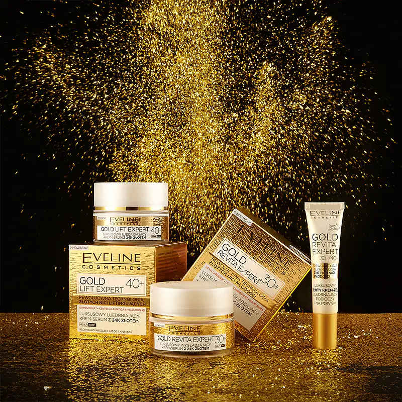 Eveline Gold Revita Expert Luxurious Smoothing Cream-Serum with 24k Gold for Day and Night 30+ 50ml