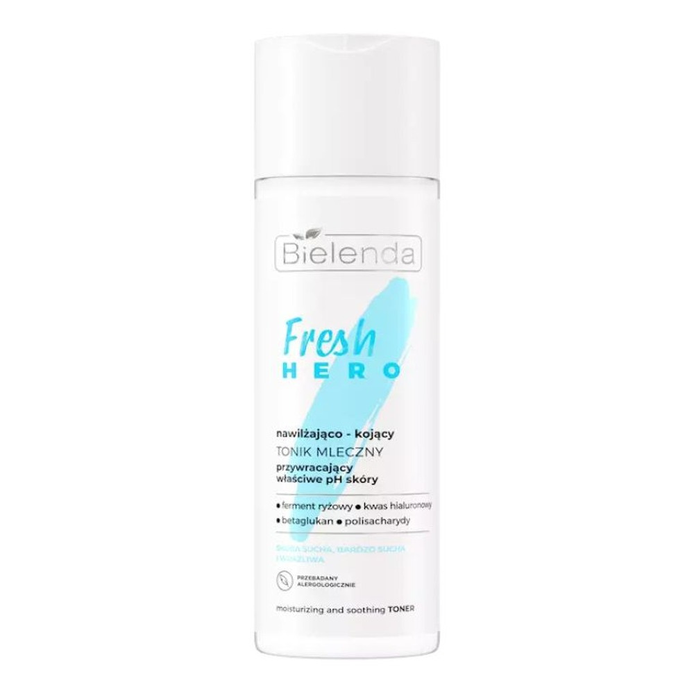 Bielenda Fresh Hero Nawilżająco - Kojący Tonik Mleczny dla Skóry Suchej i Bardzo Suchej 200ml