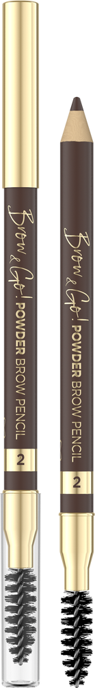 Brow&Go Powder Precision Powder Eyebrow Pencil No. 2 Medium Brown 1 Piece