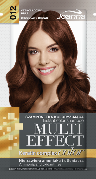 Joanna Multi Effect Color Coloring Shampoo No. 012 Chocolate Brown 35g