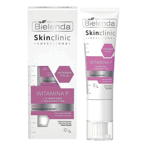 Bielenda Skin Clinic Professional Vitamin P Strengthening and Soothing Cream for Sensitive Capillary Skin Prone to Redness 40ml