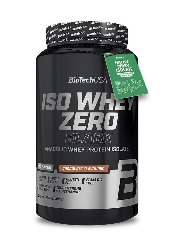 BioTechUSA Iso Whey Zero Black Chocolate Whey Protein Isolate with Creatine For Muscle Growth 908g