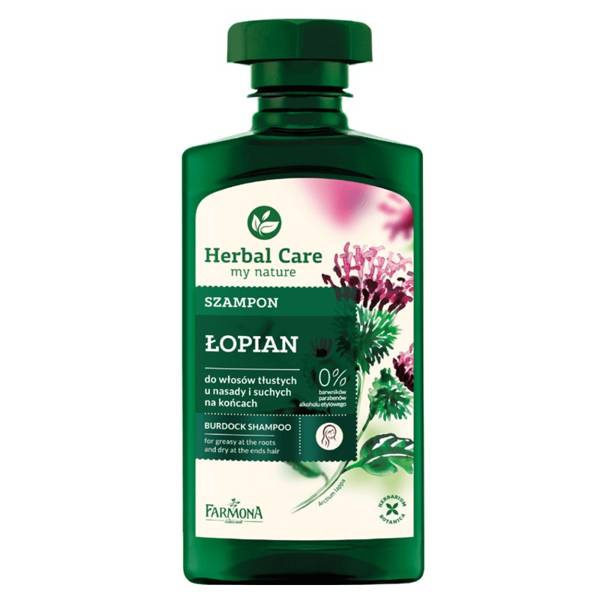 Herbal Care Shampoo for Oily Hair at the Base and Dry at Ends Burdock 330ml