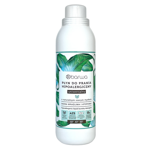 Barwa Hypoallergenic Universal Washing Liquid with Gray Soap for Sensitive and Atopic Skin 1l