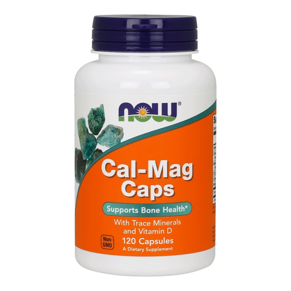 NOW Foods Cal-Mag Caps Supplement for Healthy Bones with Vitamin D 120 Capsules
