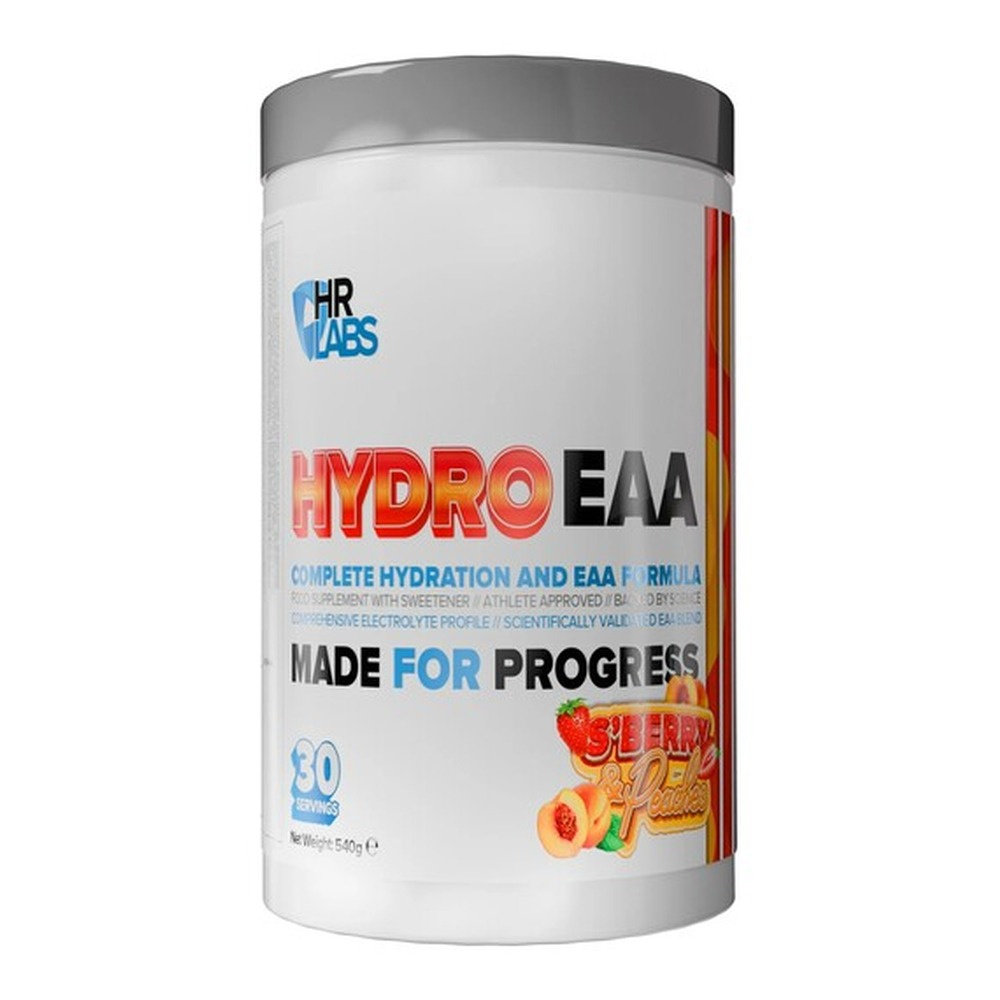 HR Labs HydroEAA EAA + Elektrolity, Truskawka i Brzoskwinia 540g