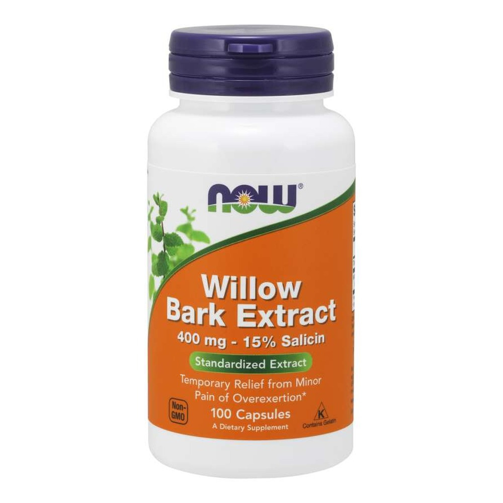 Now Foods Willow Bark Extract 400mg White Willow Extract Relieves Minor Pain 100 Capsules