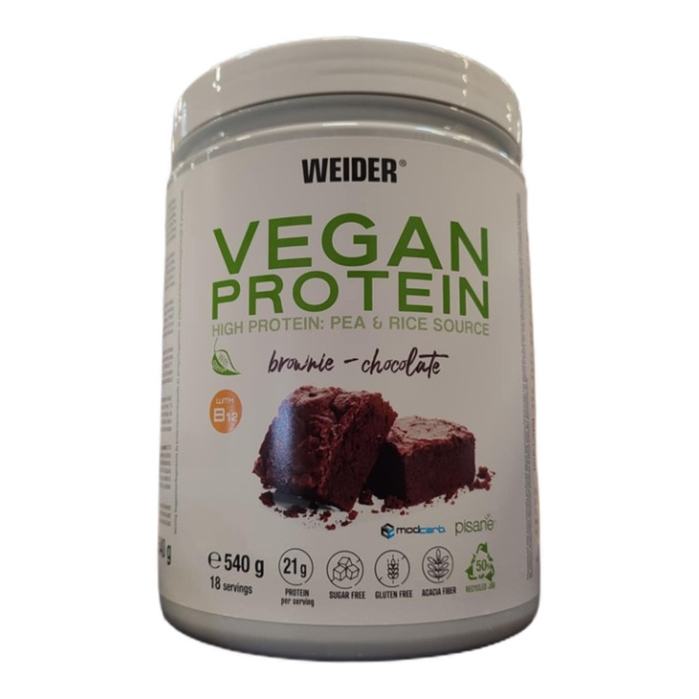 Weider Vegan Protein, Brownie Chocolate - 540g