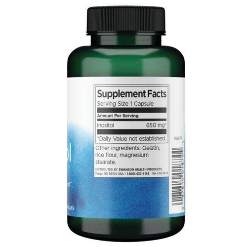 Swanson Inositol 650mg 100 Kapsułek