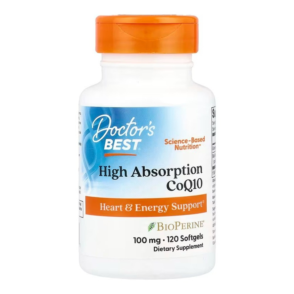 Doctor's Best High Absorption CoQ10 with BioPerine, 100mg Softgels 120 softgels