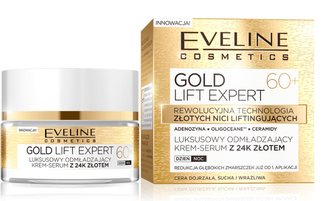 Eveline Gold Lift Expert Rejuvenating Cream-serum 60+ 24C Gold Day/Night 50ml