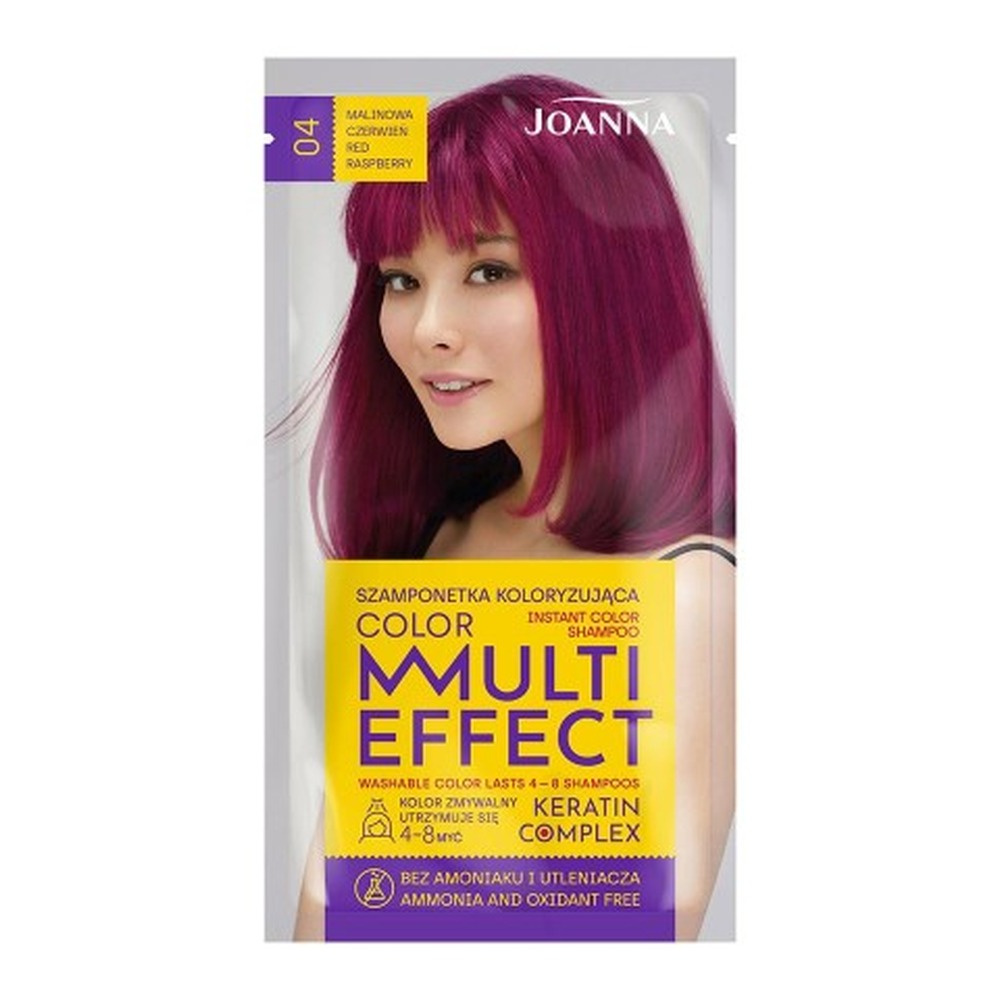 Joanna Multi Effect Szamponetka Koloryzująca 04 Malinowa Czerwień 35g