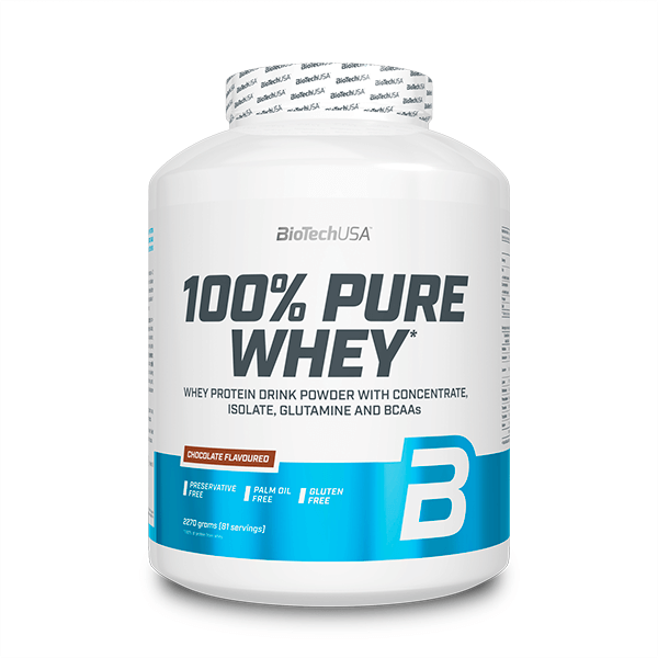 BioTechUSA 100% Pure Whey Karmelowe Cappuccino Odżywka Białkowa Na Wzrost i Utrzymanie Mięśni 2270g